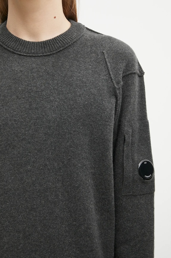 C.P. Company wool blend jumper gray 19CMKN707A110149A