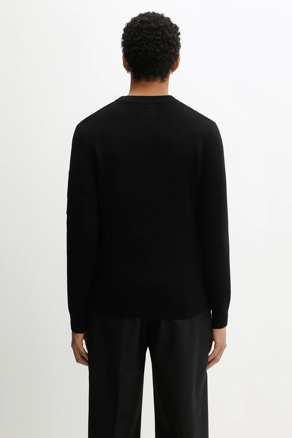 Ρούχα Πουλόβερ με προσθήκη μαλλιού C.P. Company 19CMKN200A006595A μαύρο