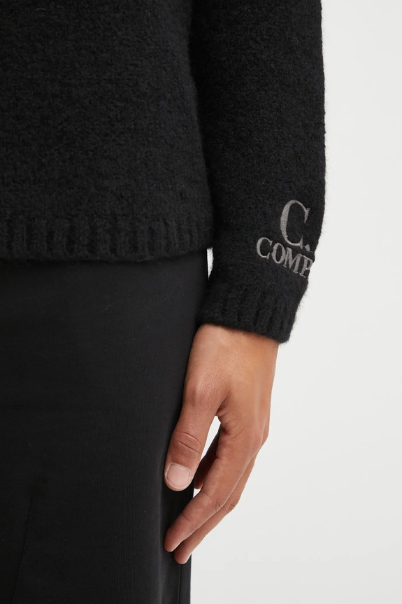 C.P. Company pulover din amestec de lână 19CMKN281A110509A negru