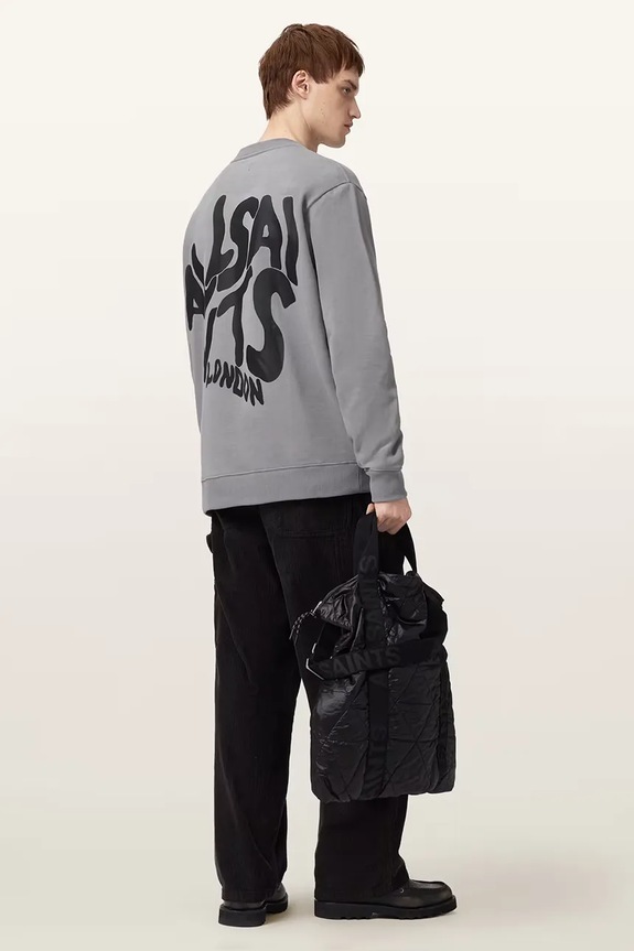 AllSaints felpa in cotone ORLANDO M058NB grigio