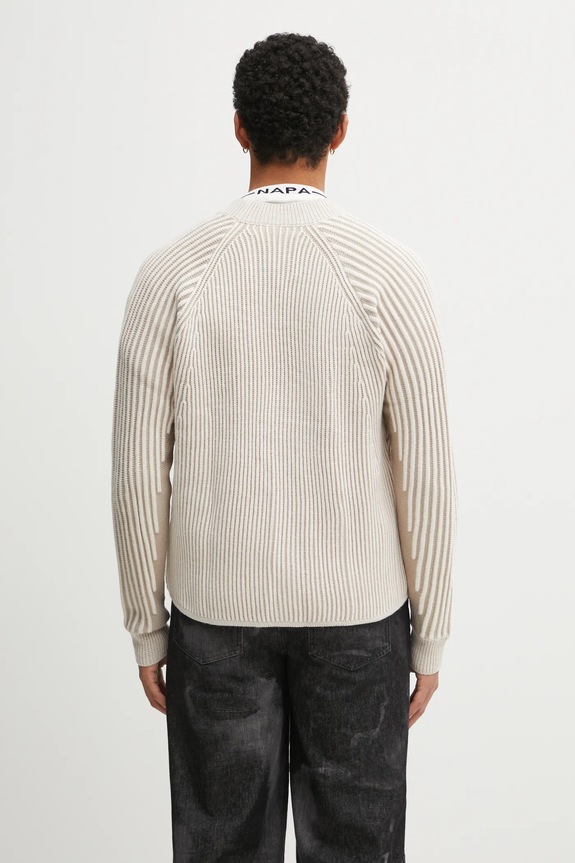 Oblečenie Filling Pieces Knit Cardigan kardigán pánsky s prímesou vlny 422573500127 béžová