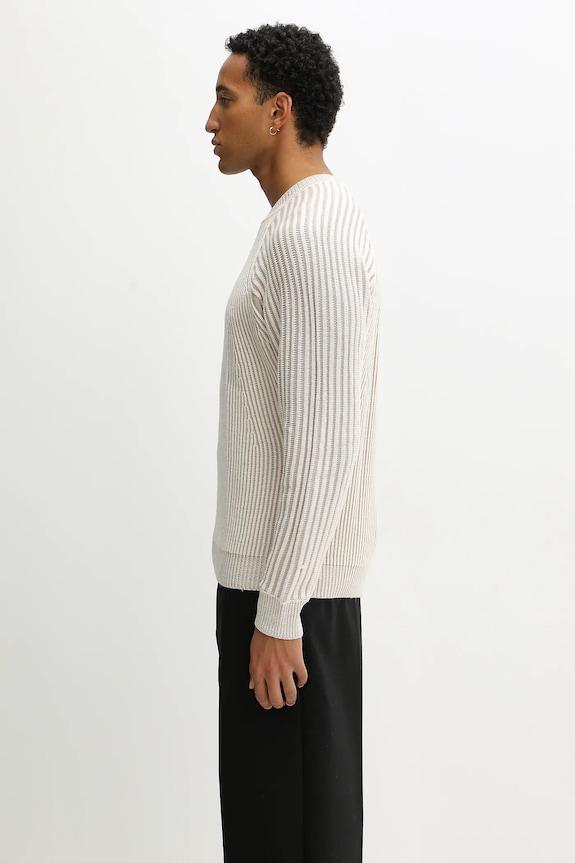 Filling Pieces Knit Sweater Raglan with wool Men's 422575500261 beige AW25