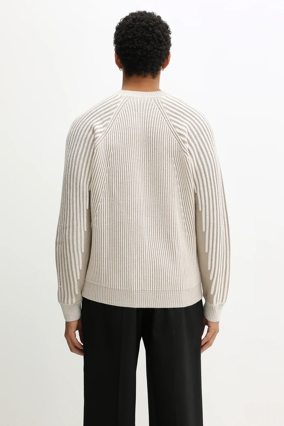 Clothing Filling Pieces Knit Sweater Raglan with wool Men's 422575500261 beige