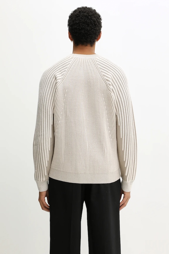 Clothing Filling Pieces Knit Sweater Raglan with wool Men's 422575500261 beige