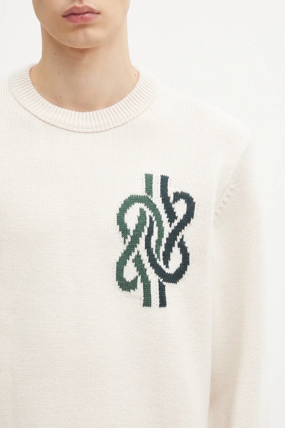 Filling Pieces Knit Sweater Knot wool Men's beige 422575500265