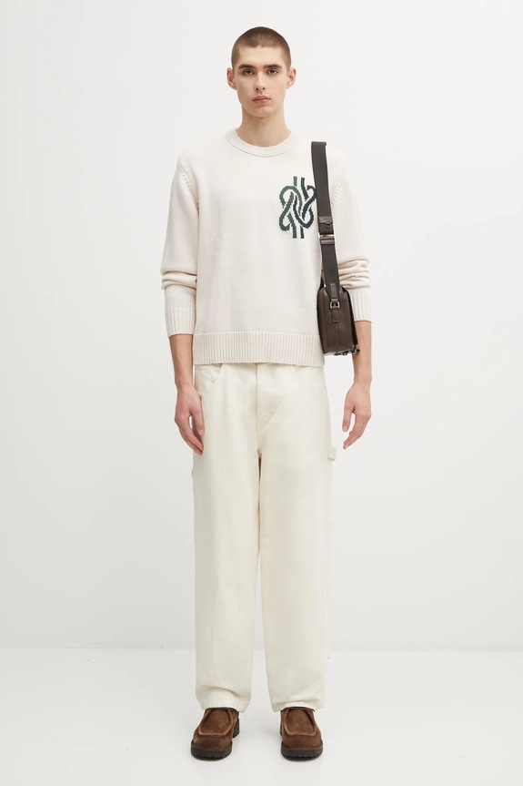 Filling Pieces Knit Sweater Knot wool Men's 422575500265 beige