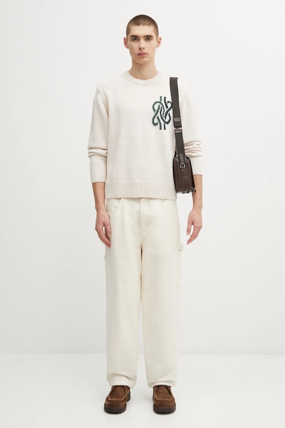 Filling Pieces Knit Sweater Knot wool Men's 422575500265 beige