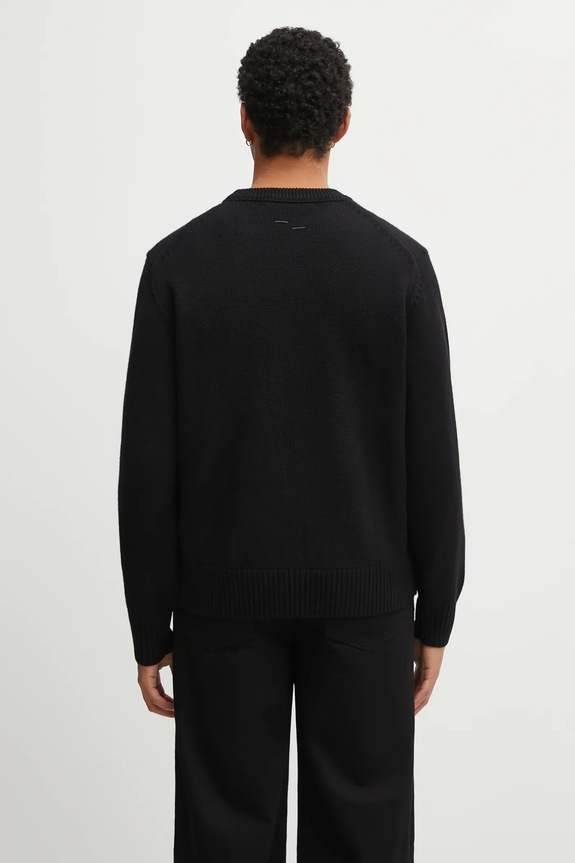 Odzież Filling Pieces Knit Sweater Knot sweter z wełną męski 422575500265 czarny