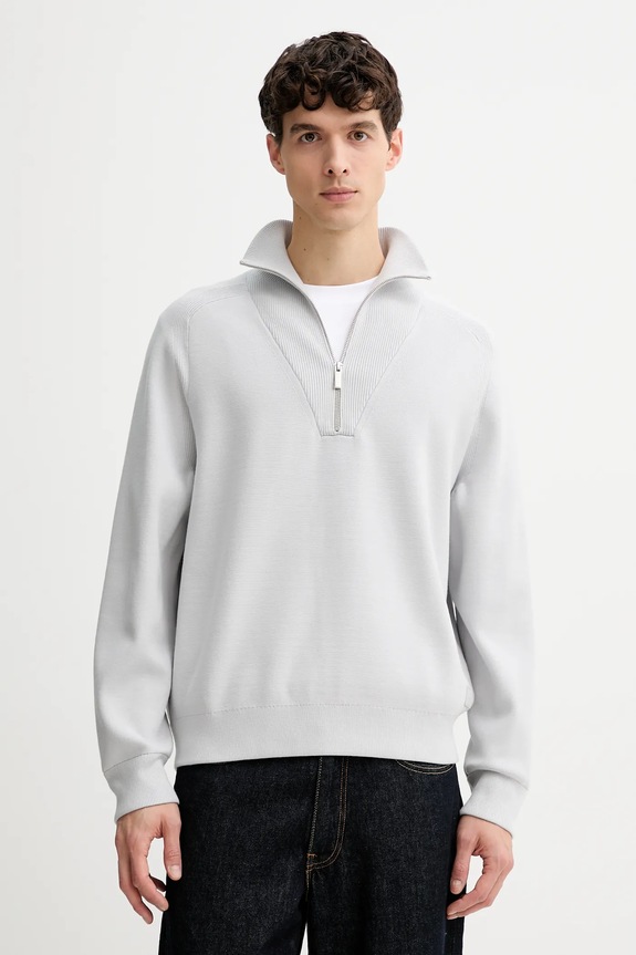 Pulover Calvin Klein bez uzorka siva LV040BM333