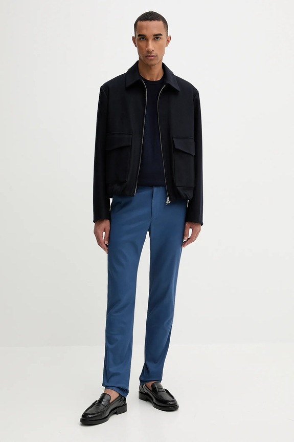 Vlnený sveter Calvin Klein LV04LB305G tmavomodrá AW25