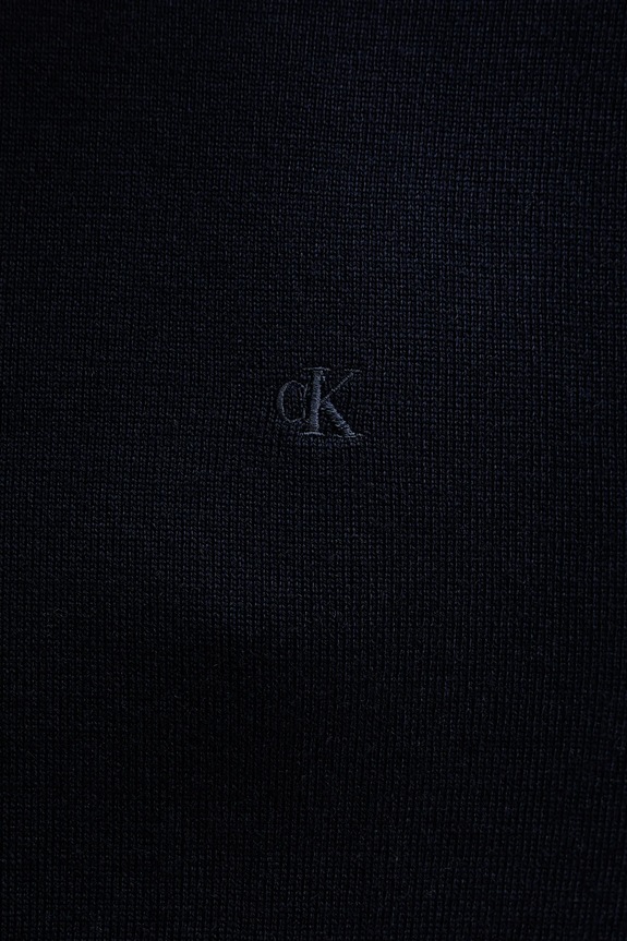 Vlnený sveter Calvin Klein LV04LB305G tmavomodrá