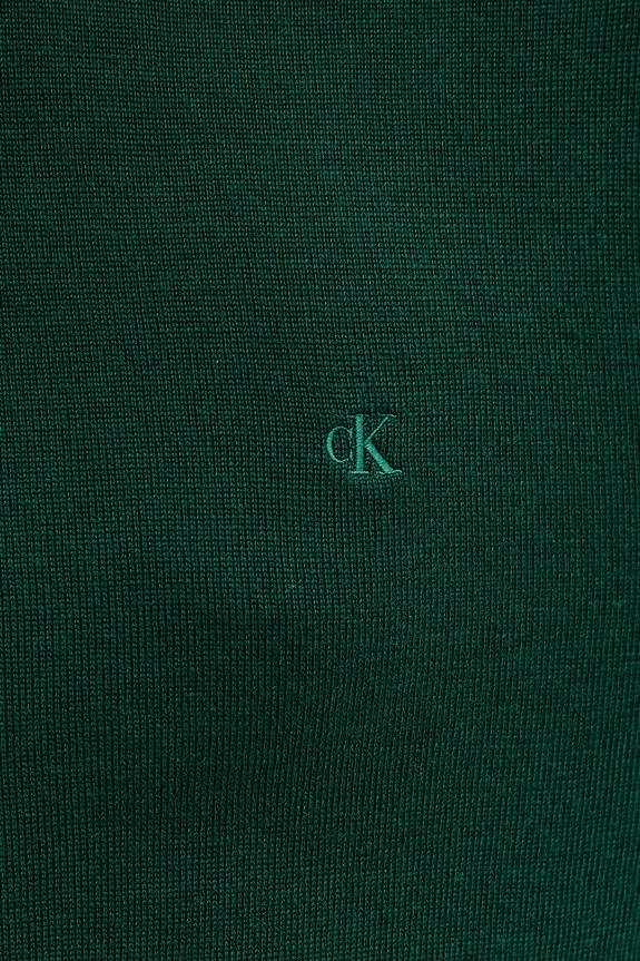 Calvin Klein sweter wełniany LV04LB305G zielony