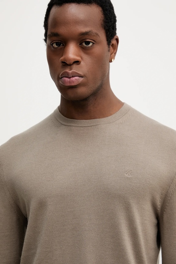 Vlnený sveter Calvin Klein béžová LV04LB305G