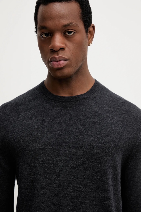 Vlnený sveter Calvin Klein sivá LV04LB305G