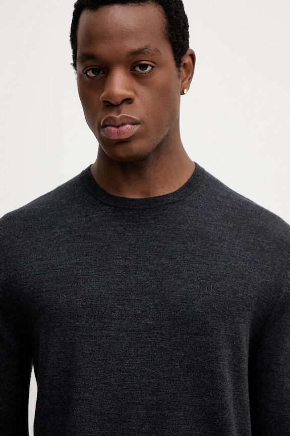 Vlnený sveter Calvin Klein sivá LV04LB305G