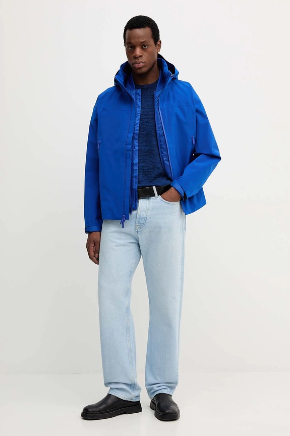 Vlnený sveter Calvin Klein LV04LB305G modrá AW25