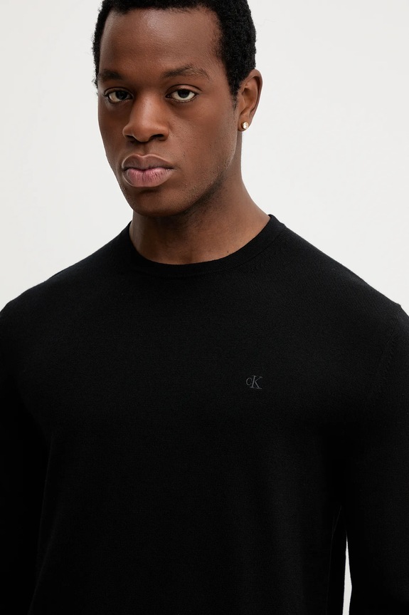 Vlnený sveter Calvin Klein LV04LB305G čierna