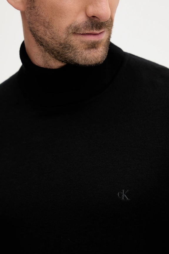 Vlnený sveter Calvin Klein LV04LD317G čierna