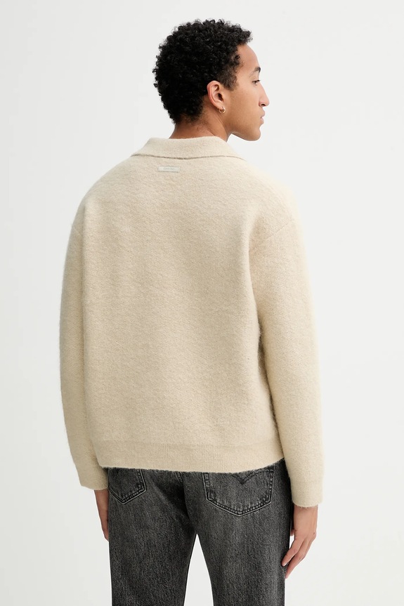 Îmbrăcăminte Calvin Klein pulover din amestec de lână LV04LD307G bej