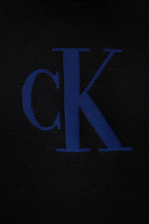 Πουλόβερ με μείγμα κασμίρ Calvin Klein Jeans LV04RD305G μαύρο
