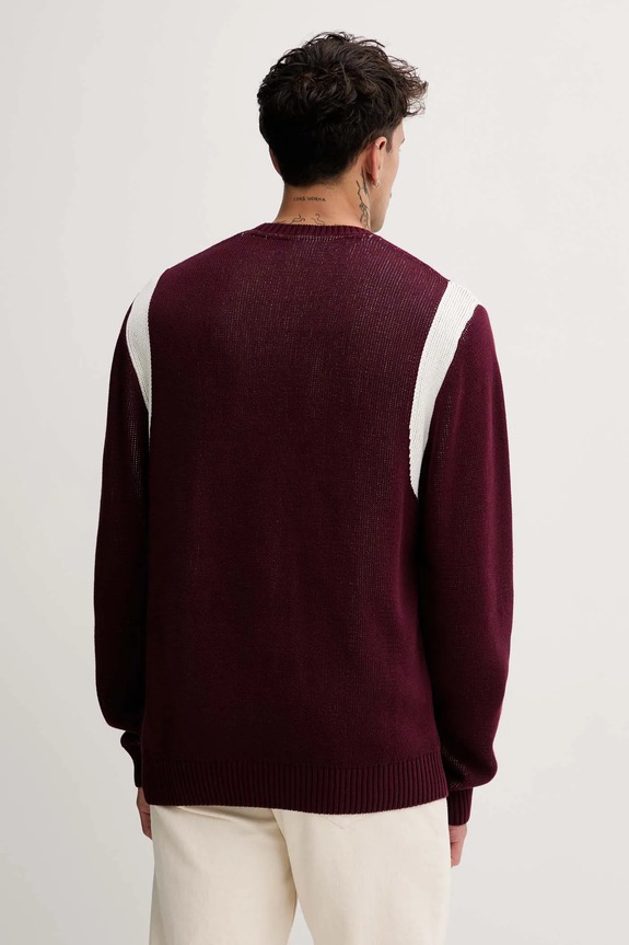 Ruházat adidas Originals pamut pulóver Varsity Regular JX8215 burgundia