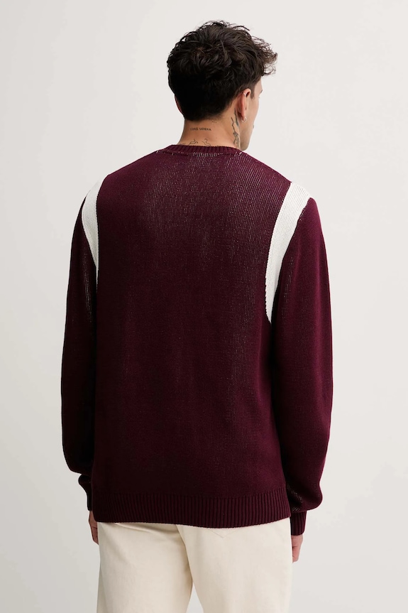 Ruházat adidas Originals pamut pulóver Varsity Regular JX8215 burgundia