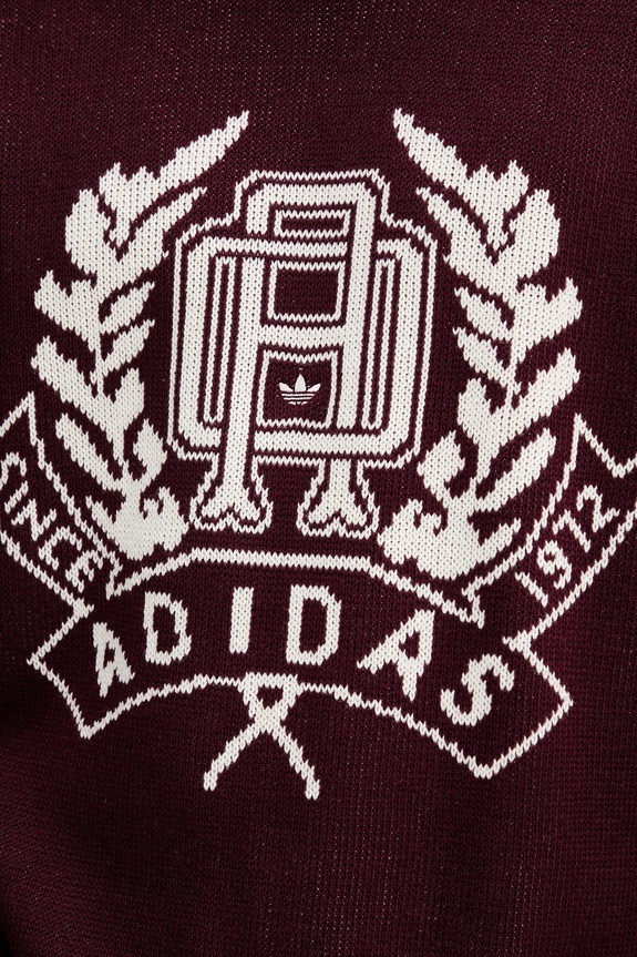 adidas Originals pamut pulóver Varsity Regular JX8215 burgundia