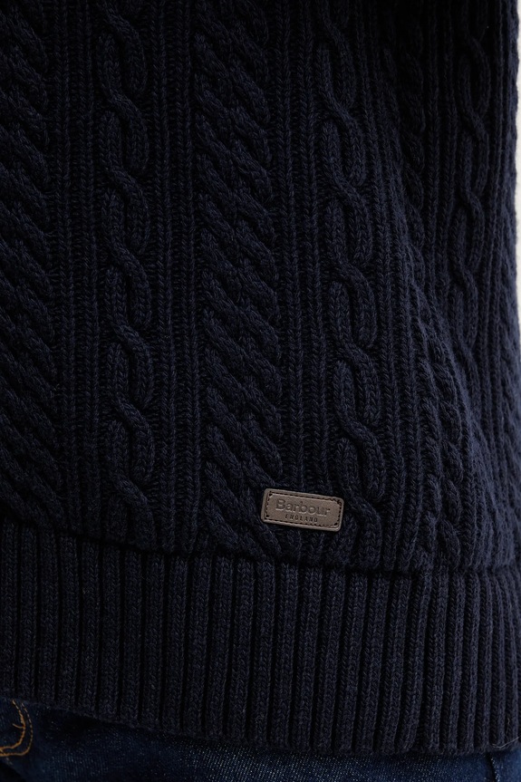 Vlněný svetr Barbour MKN1679 námořnická modř
