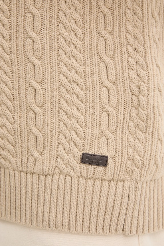 Barbour sweter z wełną MKN1679 beżowy