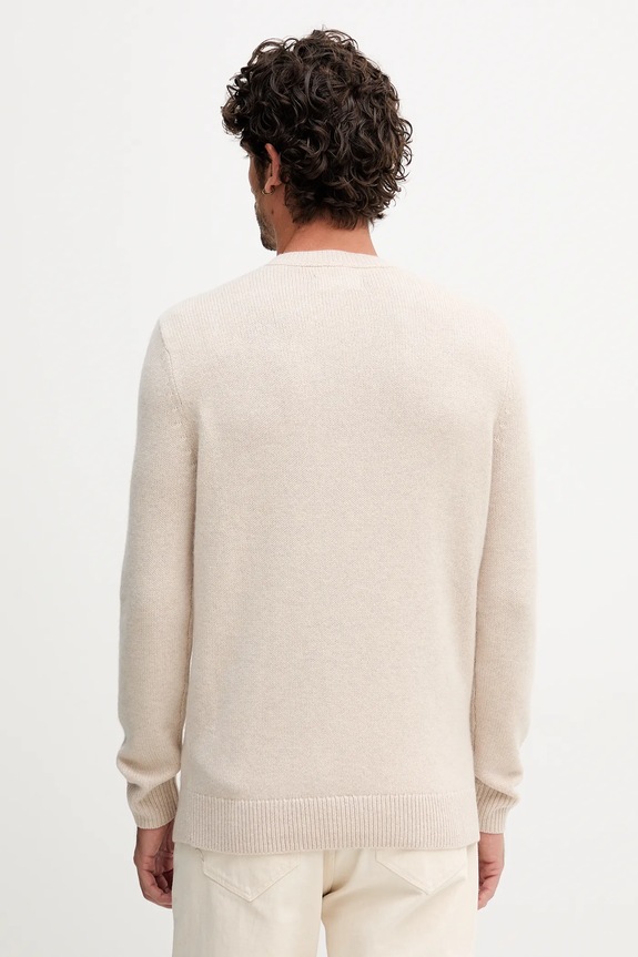 Odzież Barbour sweter wełniany MKN1666 beżowy