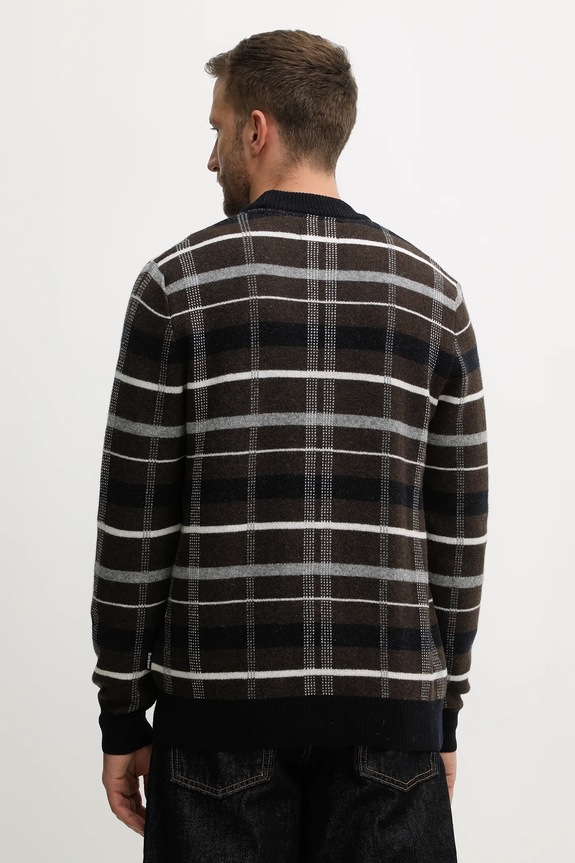Ρούχα Μάλλινη ζακέτα Barbour KANE MKN1668 καφέ