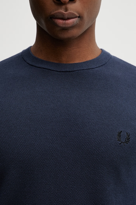 Fred Perry sweter bawełniany granatowy K1309