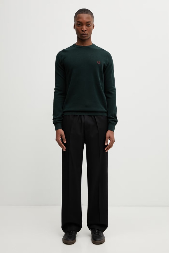 Bavlnený sveter Fred Perry K1309 zelená