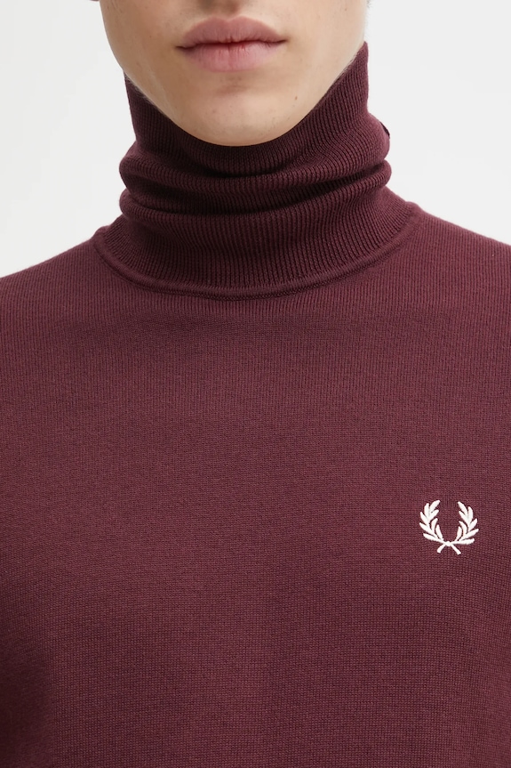 Светр із додаванням вовни Fred Perry бордо K9552