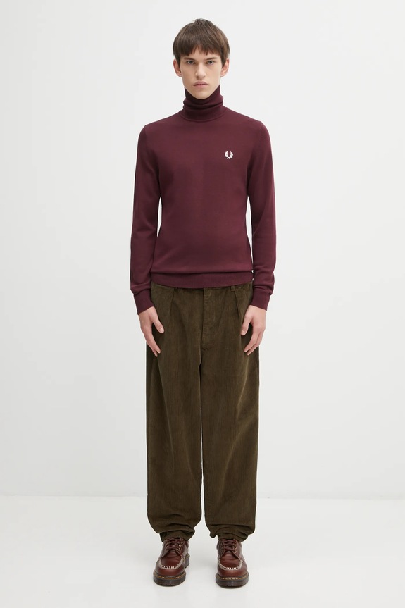 Светр із додаванням вовни Fred Perry K9552 бордо
