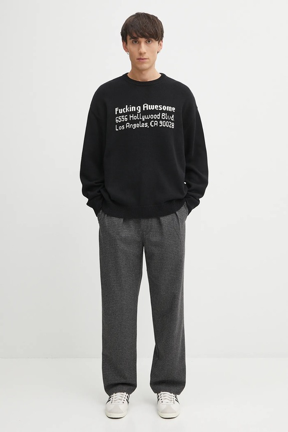 Fucking Awesome cotton jumper FA Hollywood PN20020 black