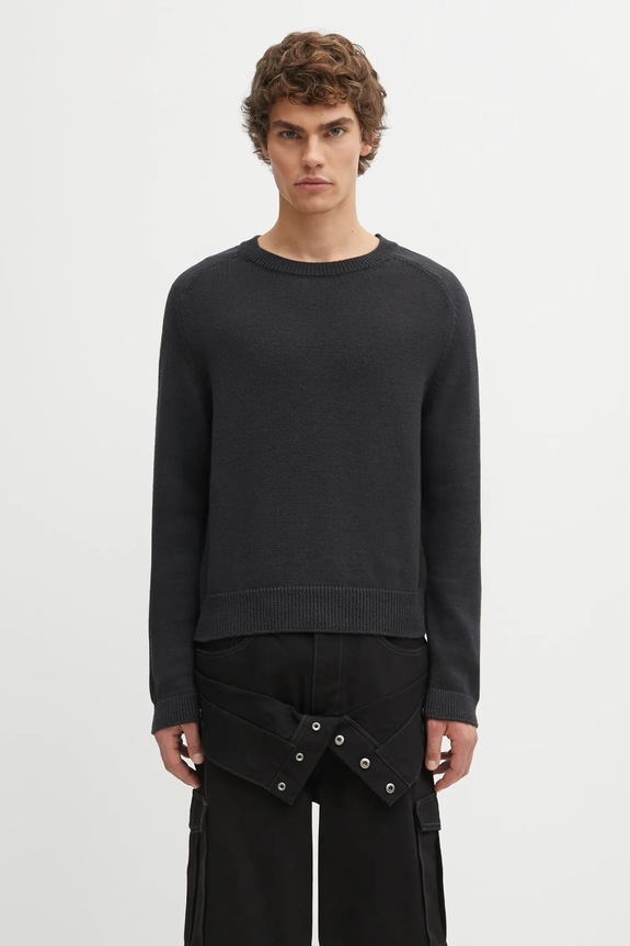 Our Legacy woolen jumper True medium thickness black M4253TO