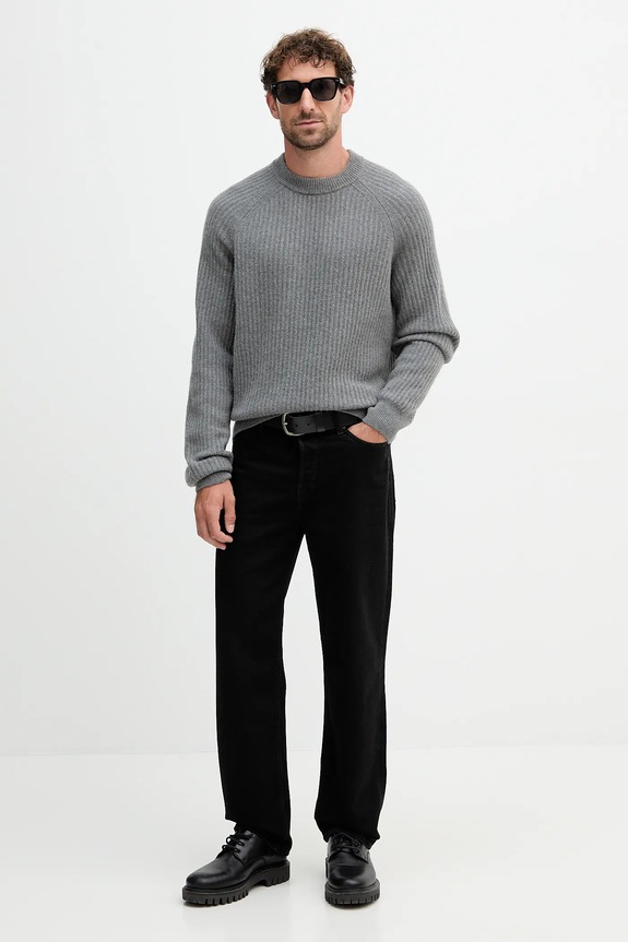 Μάλλινη μπλουζα BOSS Orange Dolos 50548674 γκρί AW25