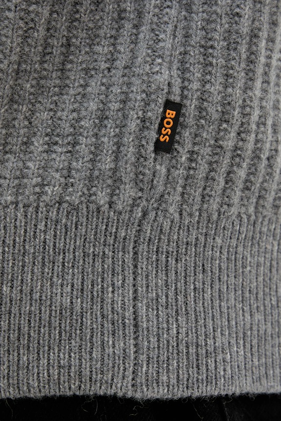 Μάλλινη μπλουζα BOSS Orange Dolos 50548674 γκρί