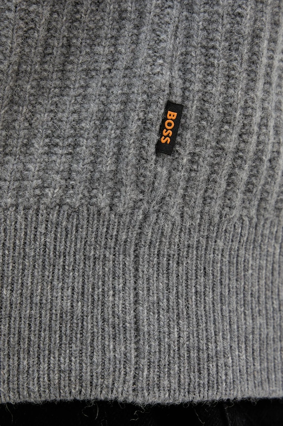 Μάλλινη μπλουζα BOSS Orange Dolos 50548674 γκρί