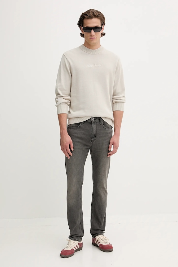 Karl Lagerfeld Jeans sweter bawełniany A4M18033 beżowy AW25