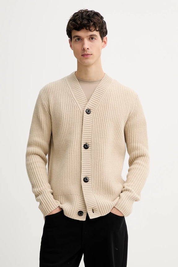 G-Star cardigan con lana Slim base scollo a V beige D26779.E212