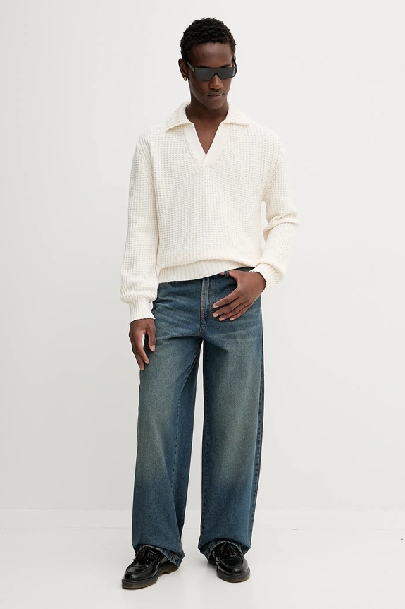 Hugo Blue sweter Spiro 50548853 beżowy AW25