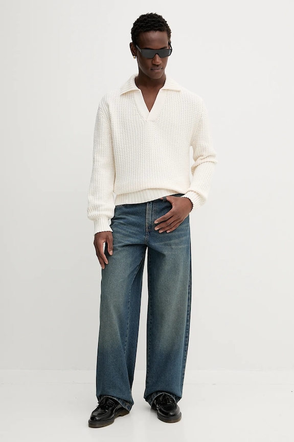 Hugo Blue sweter Spiro 50548853 beżowy AW25