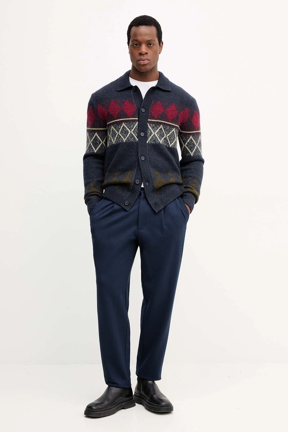 Marc O'Polo cardigan din amestec de lână 5000007330 bleumarin AW25