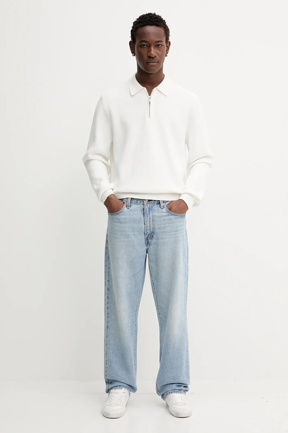 Bavlnený sveter HUGO San Pauley-C 50546871 béžová AW25