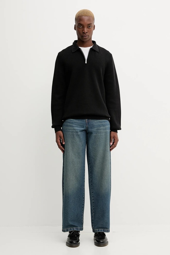 Bavlnený sveter HUGO San Pauley-C 50546871 čierna AW25