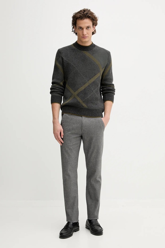 Marc O'Polo sweter z dodatkiem wełny 529509860122 szary AW25