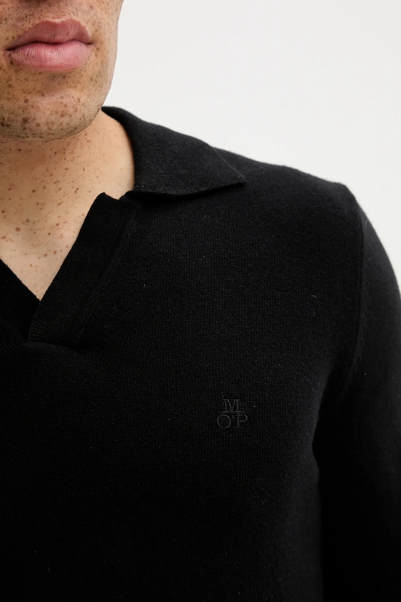 Marc O'Polo sweter z dodatkiem wełny 5000012331 czarny