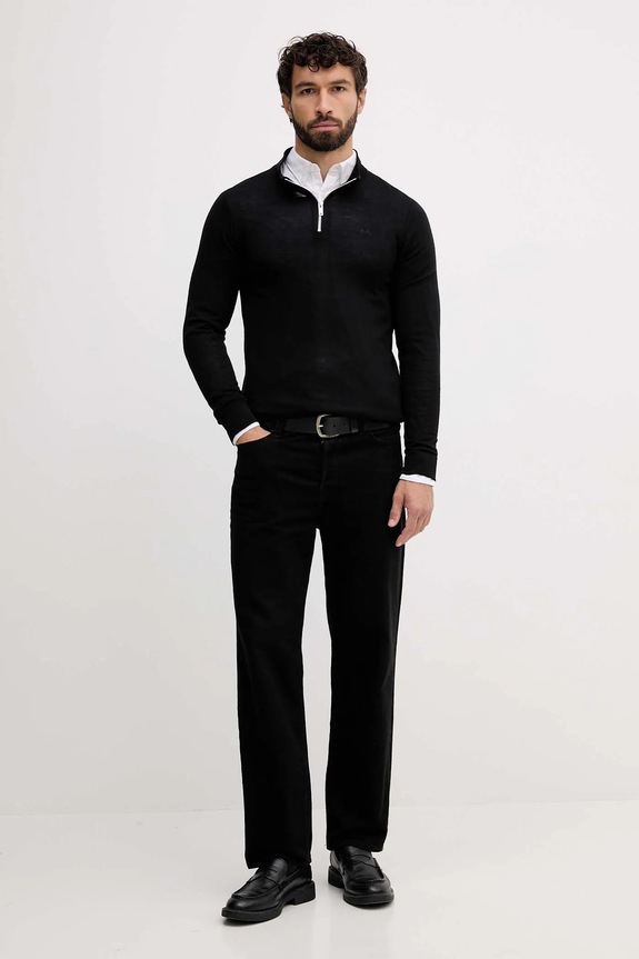 Lindbergh pulover de lână 30.800055 negru AW25